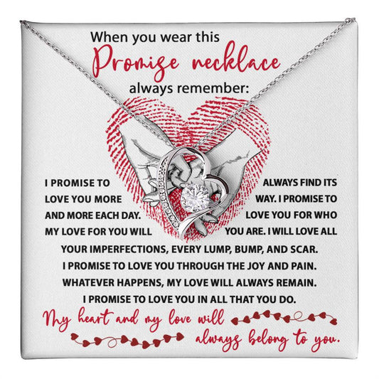Promise Necklace Gift for Her with Message Card