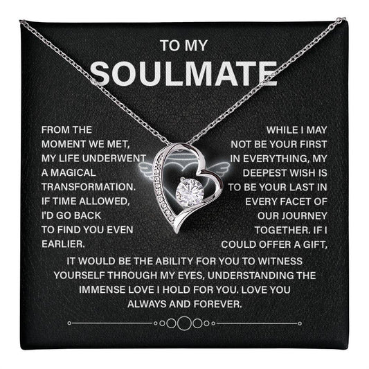 To My Soulmate Necklace – Deep Love Keepsake Gift for Wife Or Girlfriend