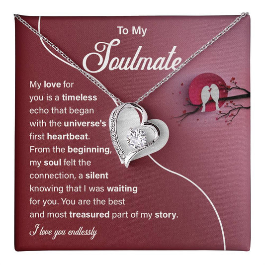 To My Soulmate Necklace Message Card for Wife Or Girlfriend