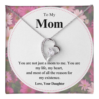 Daughter to Mom Necklace Gift with Message Card