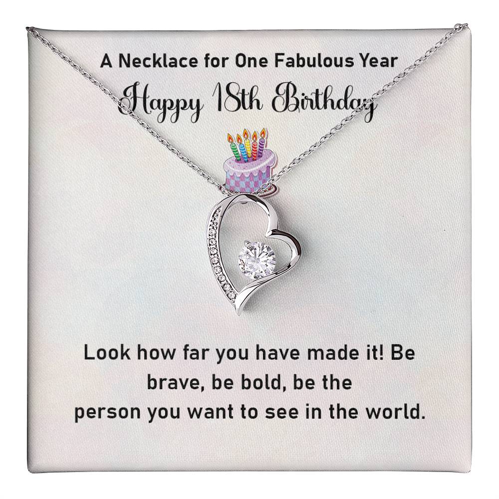 A Necklace for One Fabulous Year Happy 18th Birthday.