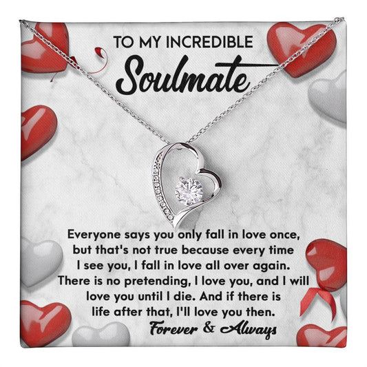 Incredible Soulmate Necklace Gift with Love Message