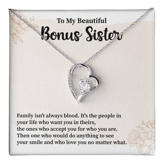 Bonus Sister Necklace Heartfelt Gift of Love