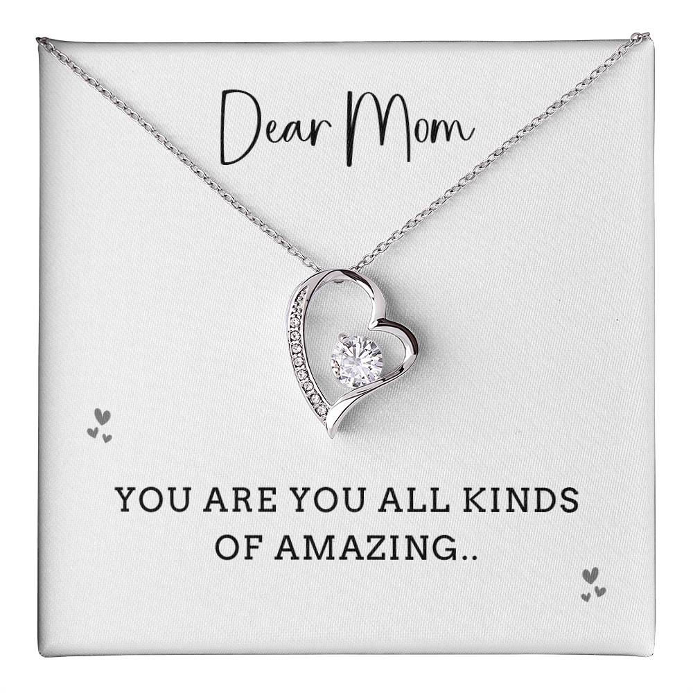 Dear Mom, Amazing Mom Necklace Gift Best Necklace Gift For Mom Inspirational Necklace Gift Thoughtful Necklace Gift Best Mother’s Day Necklace Gift Amazing Mom Celebration Necklace Gift Thoughtful Gift Necklace For Mothers