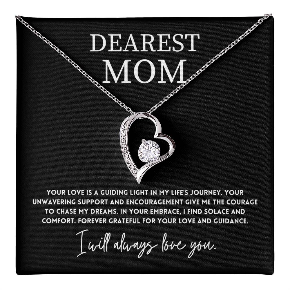 Heart Necklace Gift for Mom from Daughter or Son