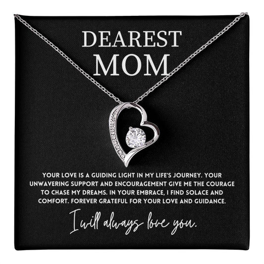 Heart Necklace Gift for Mom from Daughter or Son