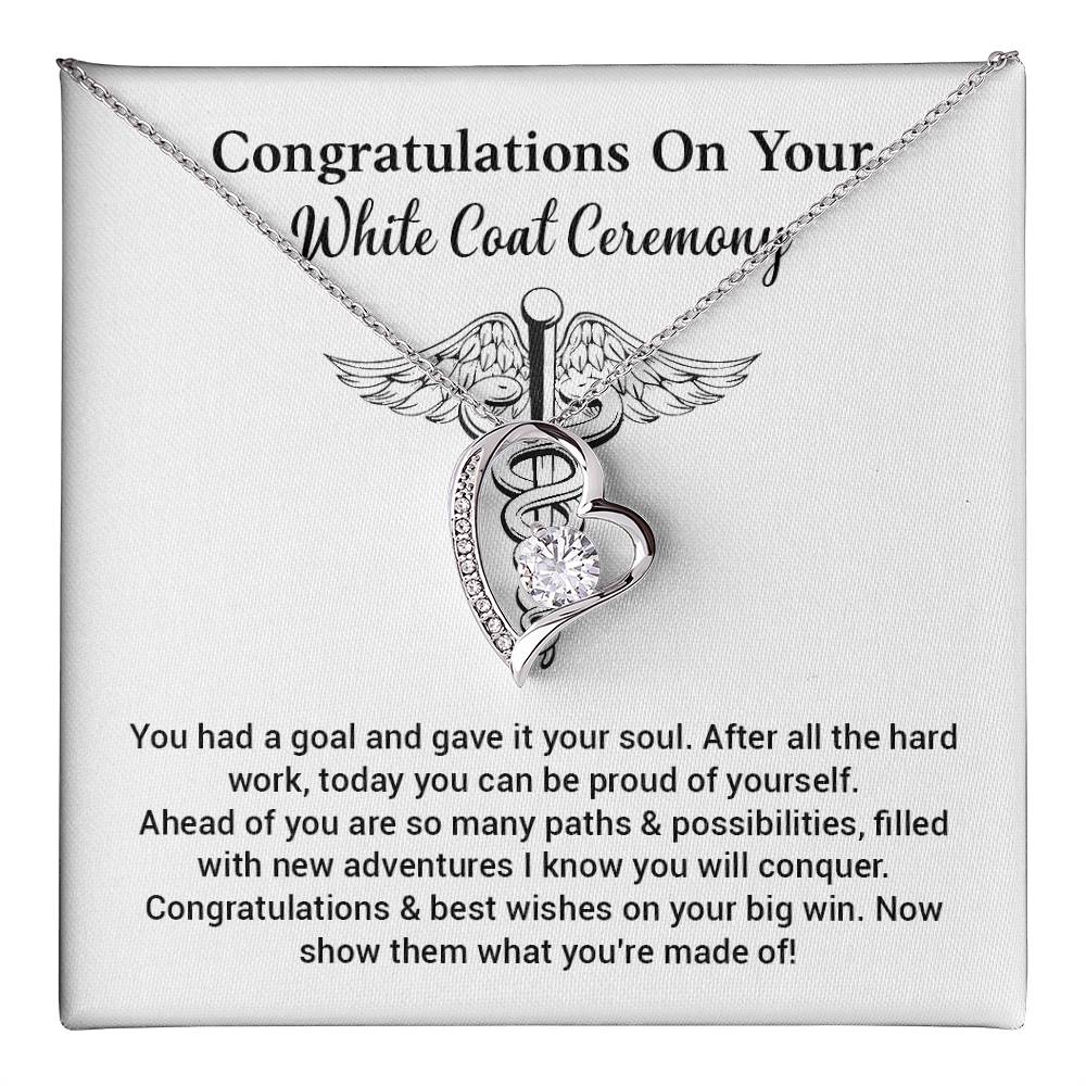 Congratulations On Your White Coat Ceremony Congratulations Necklace Inspirational Jewelry Gift Meaningful Gift For Graduates New Adventures Necklace Motivational Jewelry Personal Growth Jewelry Best Wishes Necklace