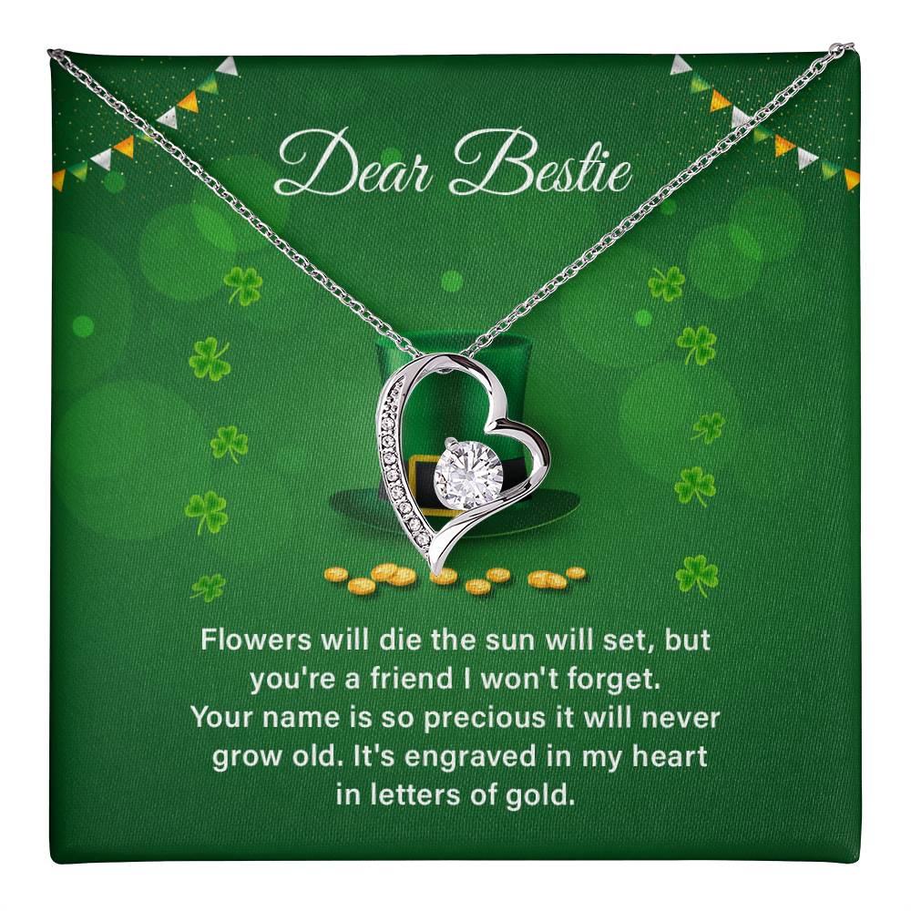 Dear Bestie, Friends Forever Keepsake Timeless Bonds Of Friendship Heartfelt Sentiments For Friends Golden Memories Jewelry Celebrate Our Connection Friendship Appreciation Gift Best Friend Love Necklace Gift From Brother, Sister