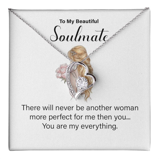 Soulmate Necklace for Wife – You Are My Everything Message Card