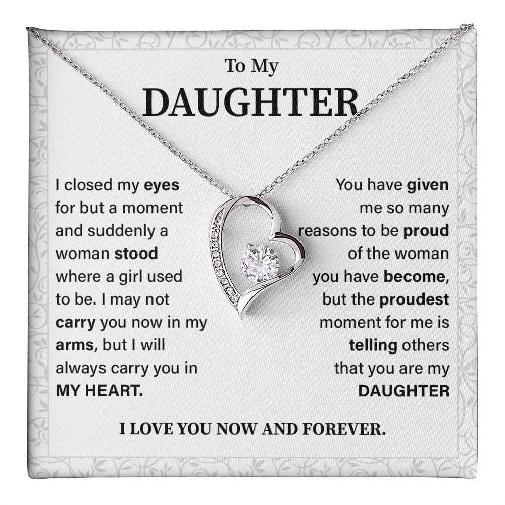 To my daughter i closed my eyes.