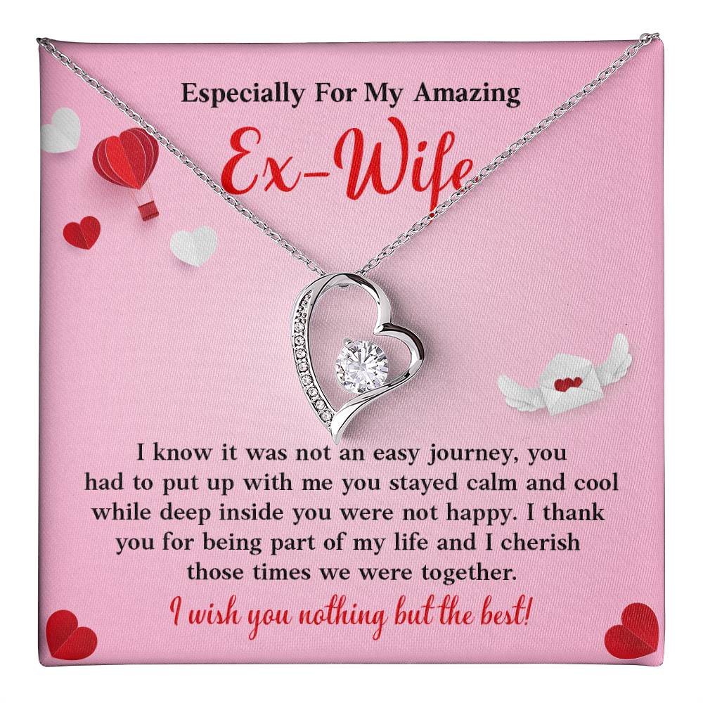 Especially For My Amazing Ex-wife, Necklace Gift Sentimental Ex-wife Jewelry Thank You Necklace Gift Necklace With Emotional Message Meaningful Jewelry For Ex-wife Memories Together Necklace