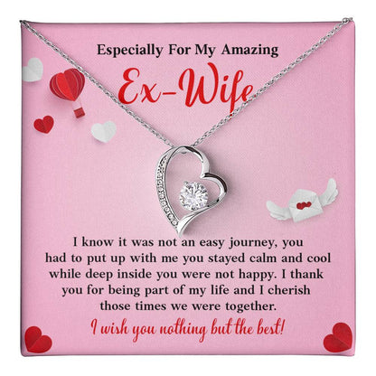 Ex-Wife Gift Necklace – Heart Pendant & Message Card