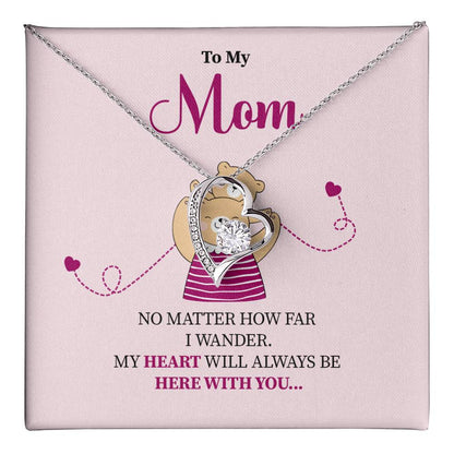 Mom Necklace Gift for Her – With Sweet Message Card