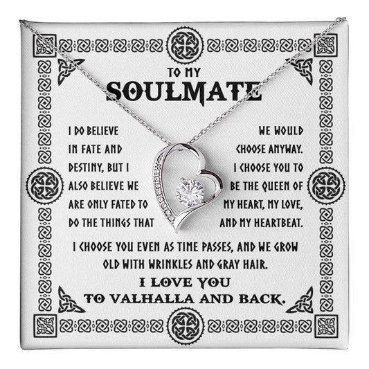 Viking Soulmate Necklace Gift for Her – Message Card Box