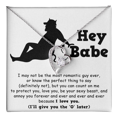 Funny Romantic Necklace Gift for Girlfriend – Message Card