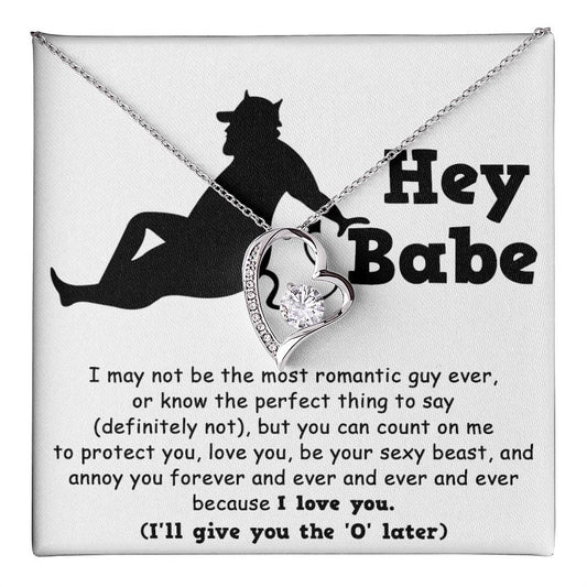 Funny Romantic Necklace Gift for Girlfriend – Message Card