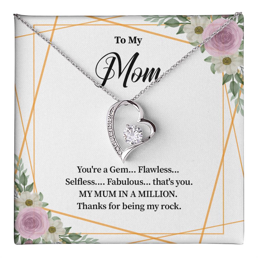 My Mom in a Million Necklace Gift with Message Card