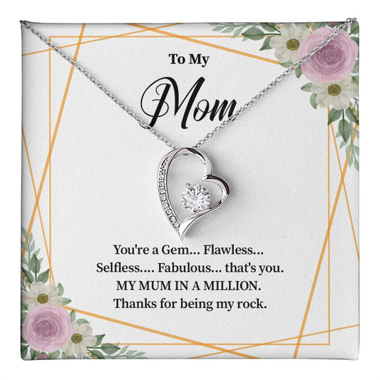 My Mom in a Million Necklace Gift with Message Card