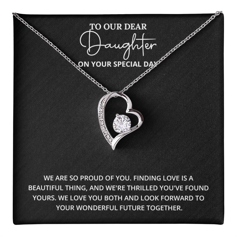 To Our Dear Daughter Daughter Engagement Necklace Engagement Gift For Daughter Sentimental Gift For Daughter’s Engagement Jewelry Gift For Daughter’s Engagement Daughter’s Special Day Necklace Meaningful Gift For Daughter’s Engagement