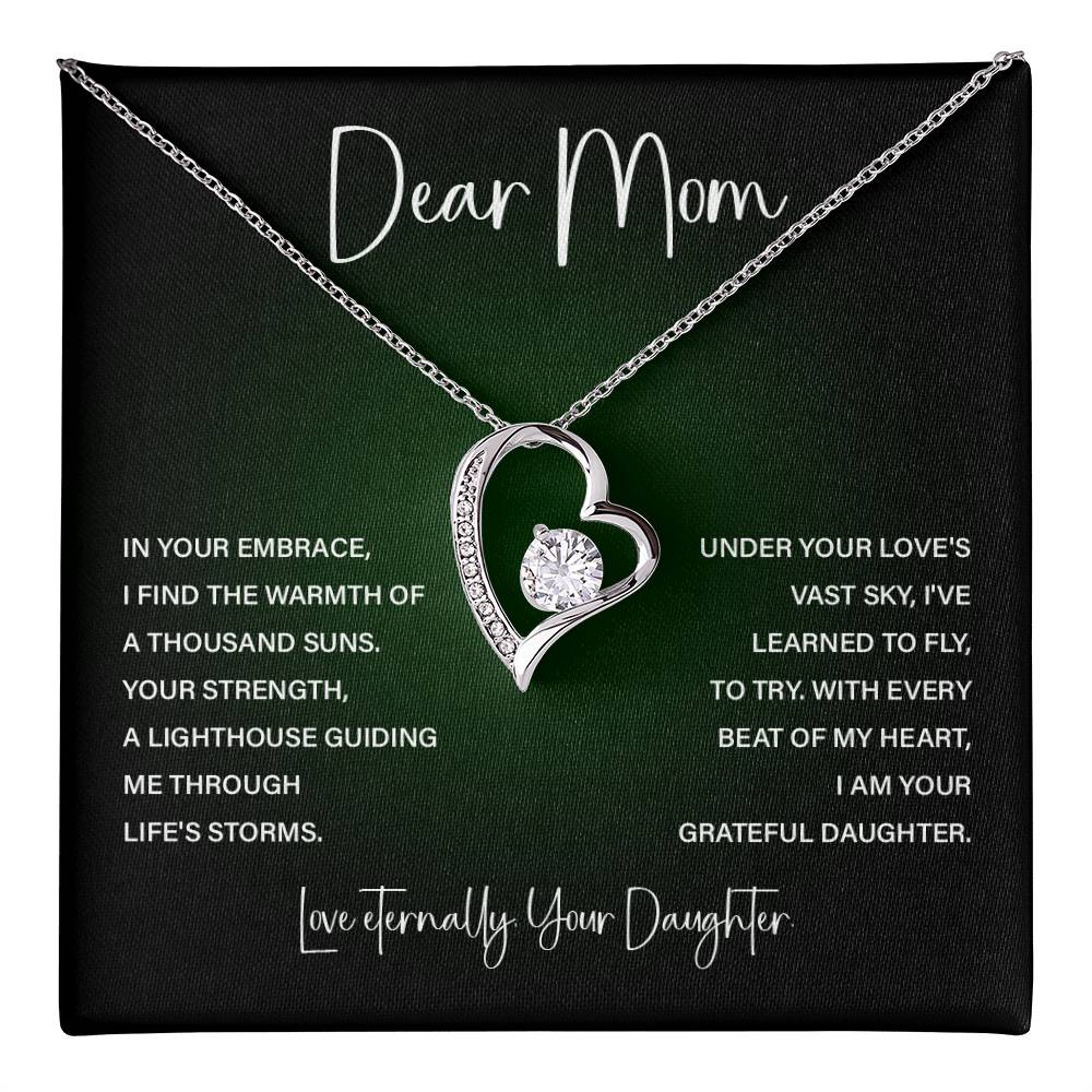 Dear Mom, Mother’s Day Necklace For Mom Best Birthday Gift Necklace Thoughtful Anniversary Necklace Heartfelt Christmas Gift Thank You Necklace Gift Necklace With Message Card