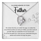 Sympathy Gift for Loss of Father Heart Necklace with Message Card