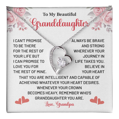 Granddaughter Necklace from Grandpa – Gift Box Message