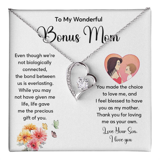 Bonus Mom Necklace Gift from Son – With Gift Box