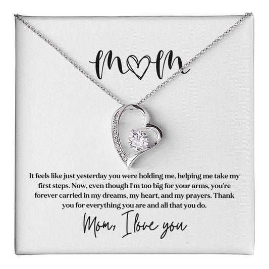 Necklace Gift for Mom From Kids With Sentimental Card
