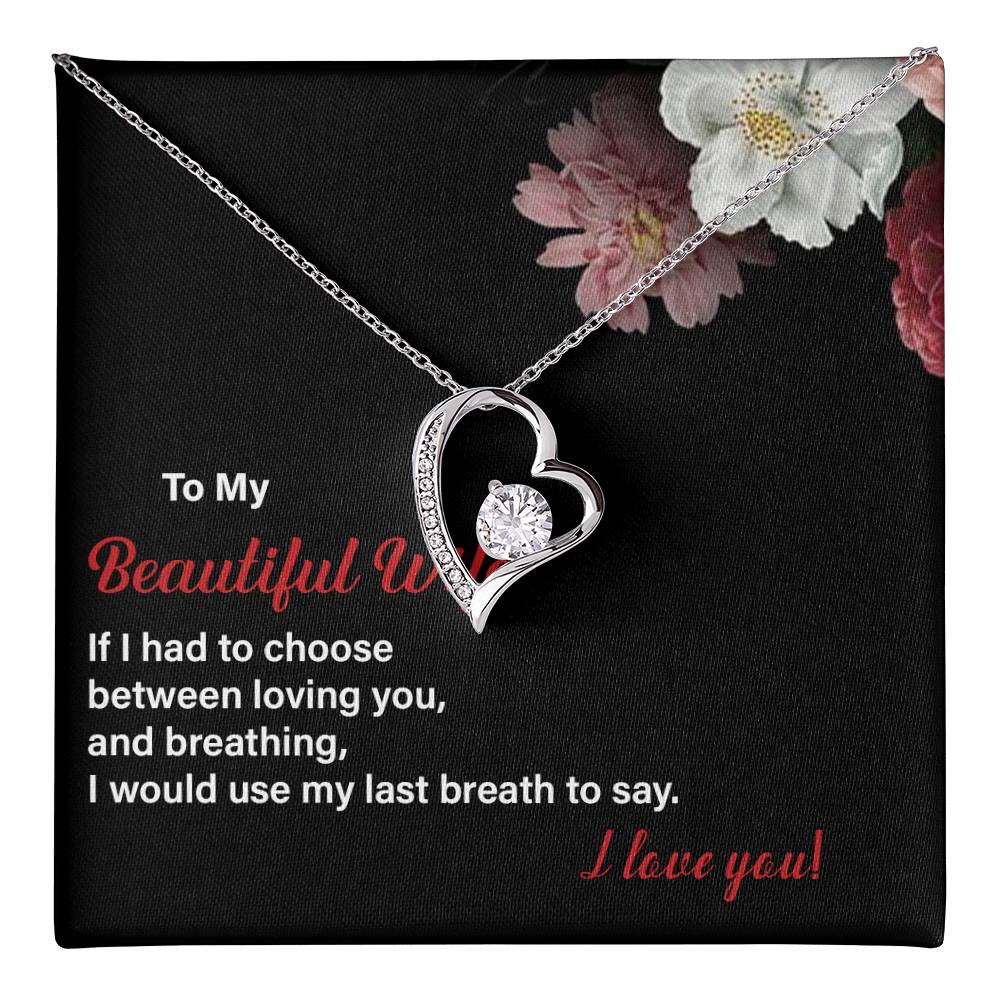 Wife Necklace Gift from Husband – Last Breath Quote