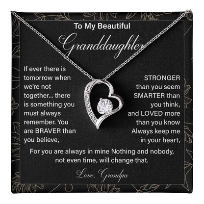 Granddaughter Necklace from Grandpa with Gift Card