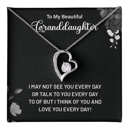 Granddaughter Gift Necklace from Grandma – Message Card