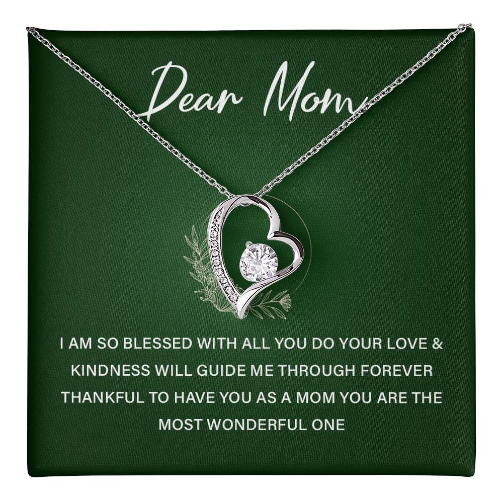 Dear Mom Blessed To Have You Necklace Love You Mom Necklace Best Mom Ever Necklace Eternal Bond With Mom Necklace Meaning Thoughtful Gift For Mindful Gift For Mom Necklace For Family Bond Dear Mom Necklace Gift