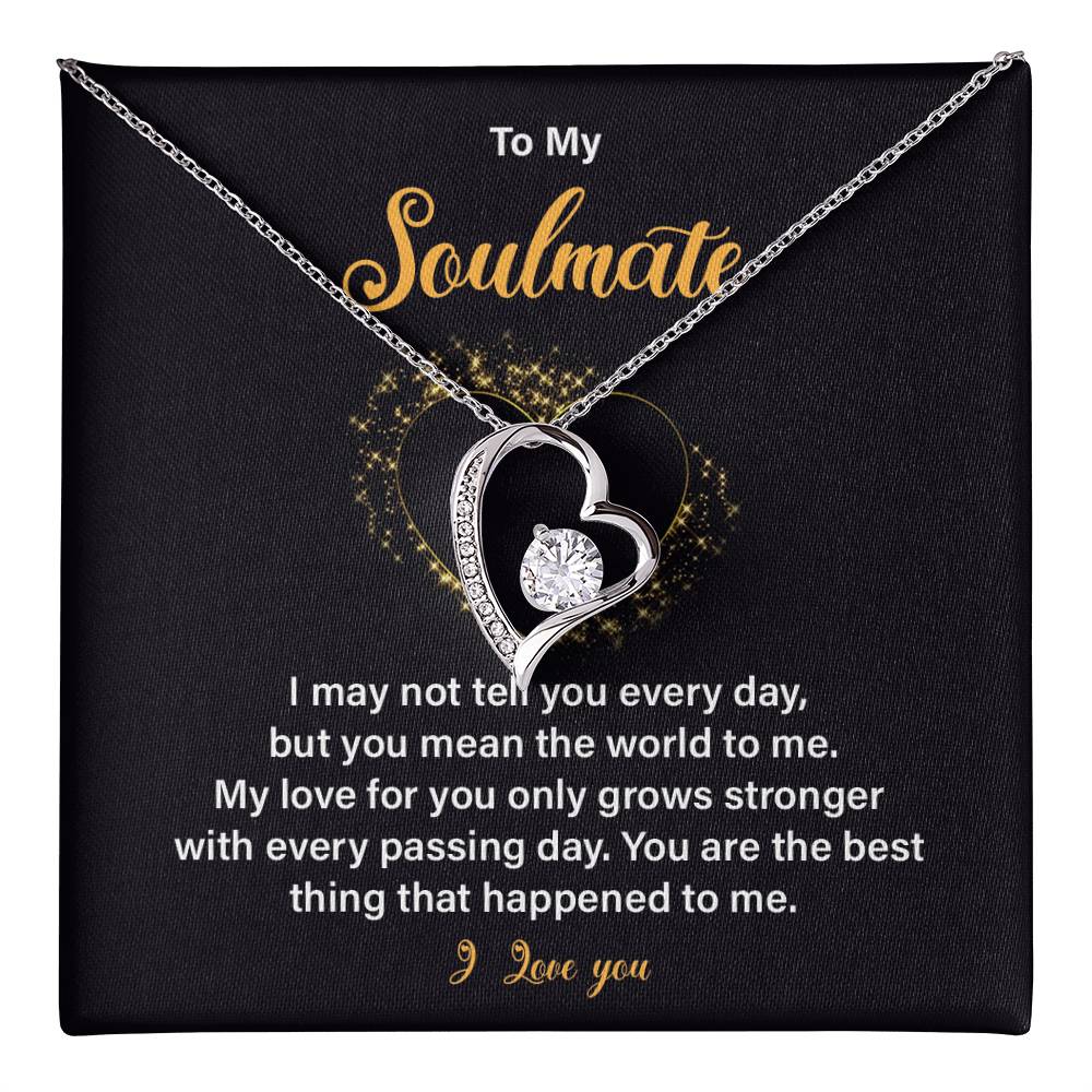 Soulmate Necklace Gift for Her – Romantic Message Box