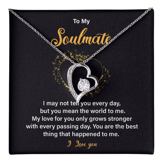 Soulmate Necklace Gift for Her – Romantic Message Box