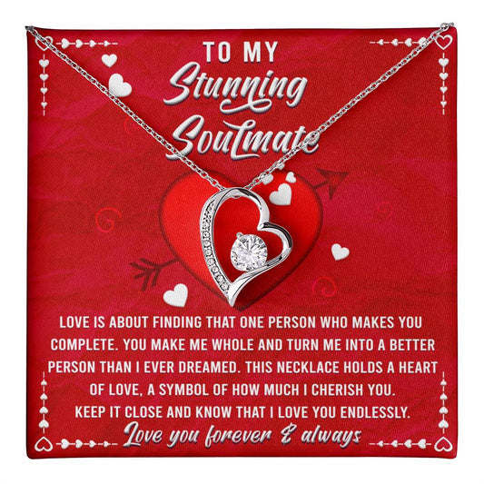 Stunning Soulmate Necklace Gift with Love Card