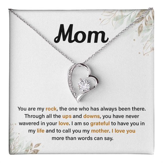 Mom Necklace Gift from Daughter or Son with Love Note
