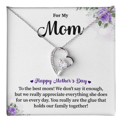 Best Mom Necklace Gift for Mother's Day with Card