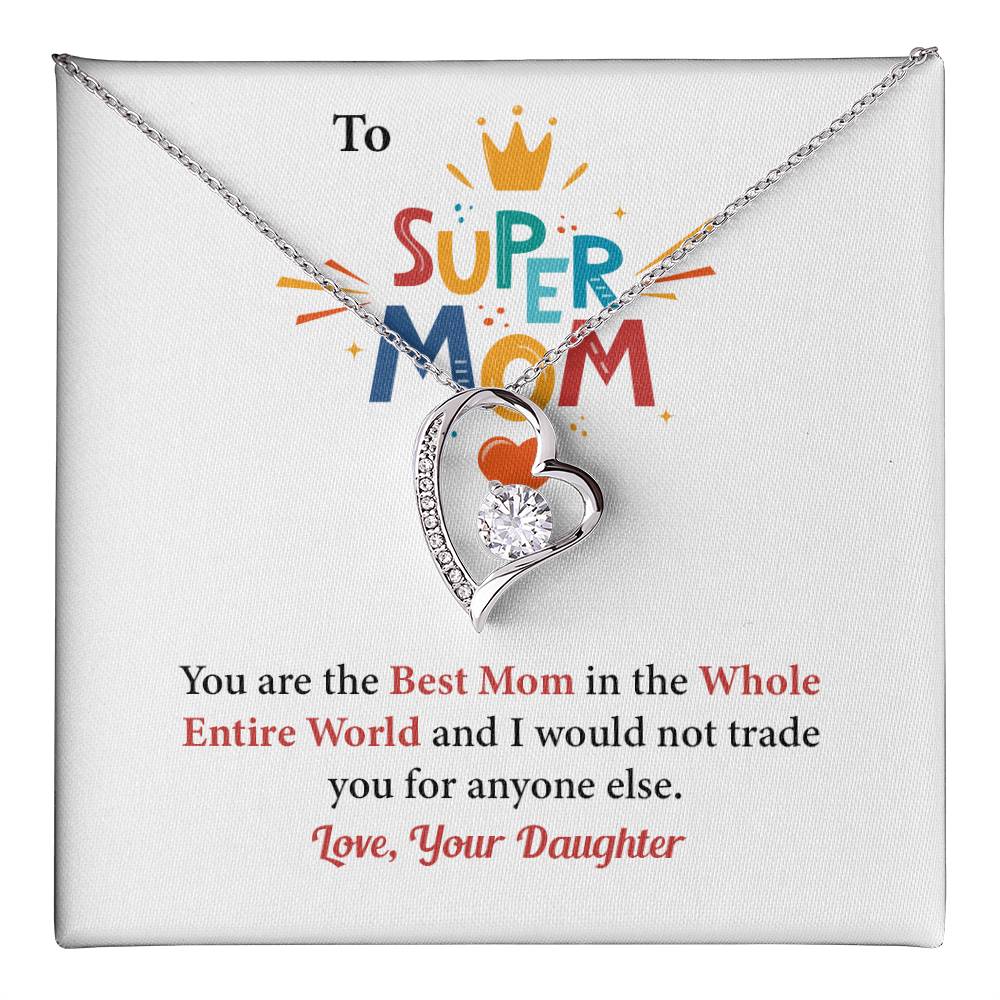 To Super Mom Thoughtful Gift For A Loving Mom Elegant Jewelry Sentimental Pendant Beautiful Necklace For A Special Connection Loving Pendant Special Necklace Thank You Pendant For A Super Mom Sentimental Jewelry