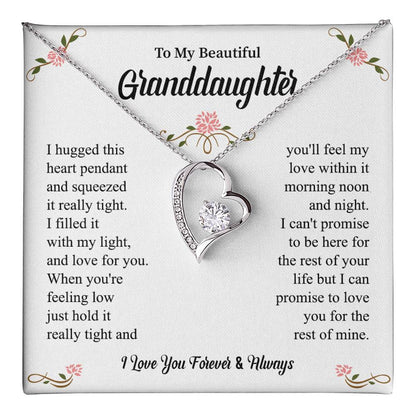 Granddaughter Necklace Gift with Love Message Card