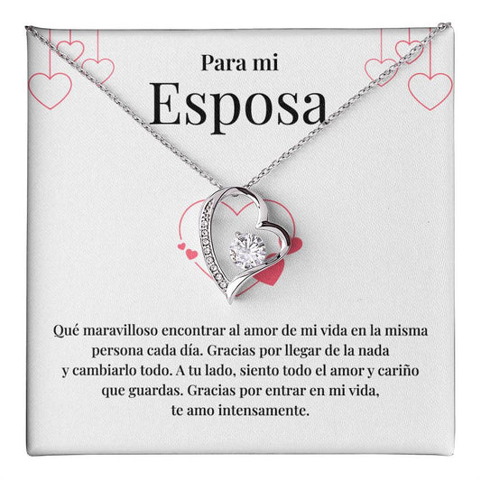 To My Wife Romantic Necklace with Gift Card