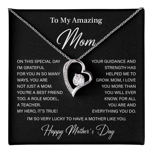 Amazing Mom Necklace Gift with Message Card