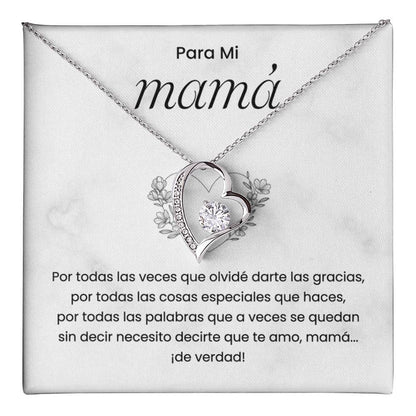 Collar de Mamá en Español con Tarjeta de Mensaje
