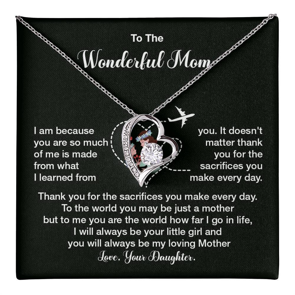 To The Wonderful Mom, Elegant Jewelry For A Mother’s Day Gift Thoughtful Necklace Sweet Gift For A Special Woman Loving Pendant Elegant Pendant For A Mother’s Bond Heartfelt Necklace For Family Bond Beautiful Necklace For A Special Connection