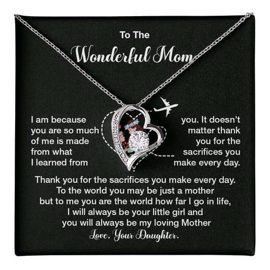 Mother Necklace Gift from Daughter – Sacrifice Message Box