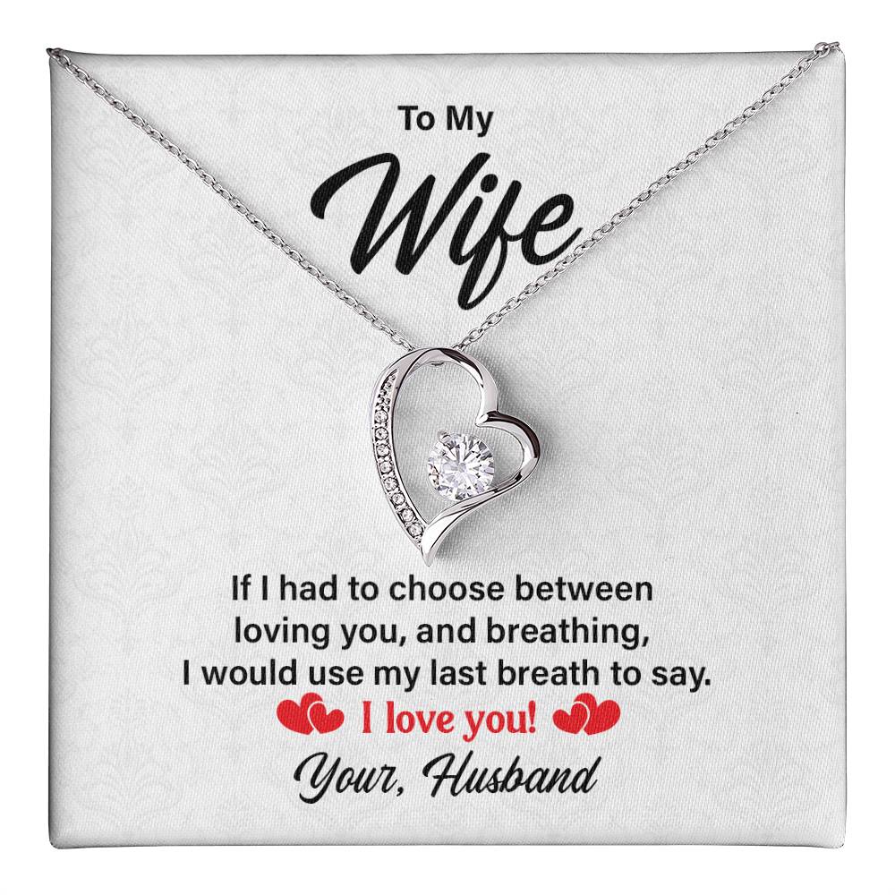 Wife Necklace Gift from Husband – Romantic Message Card