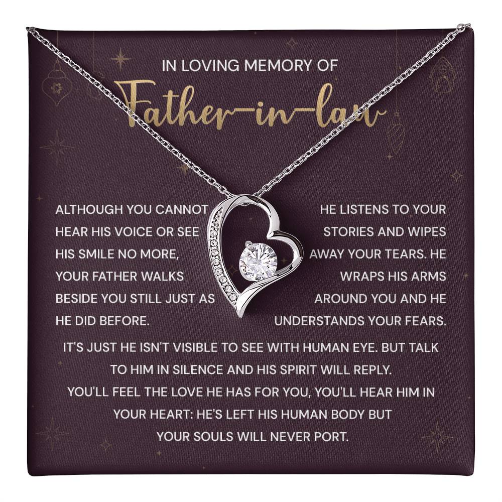 Loss of Father-in-Law Necklace with Message Card