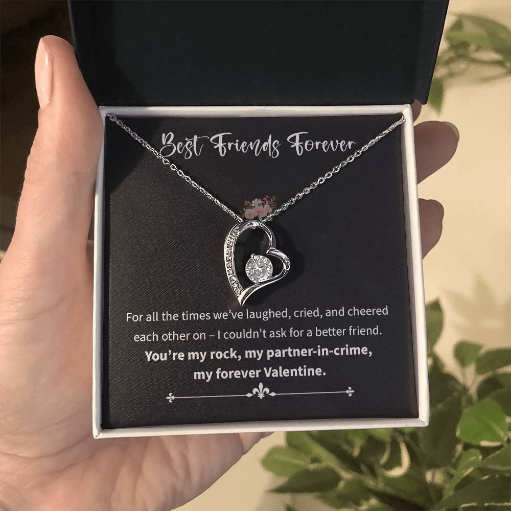 Best Friends Forever, Heartfelt Message With Necklace Happiness Necklace Celebrating Necklace Gift Of True Friendship Thankful For Your Unwavering Support Thank You Necklace Gift My Partner-in-crime Jewelry Forever Valentine Gift