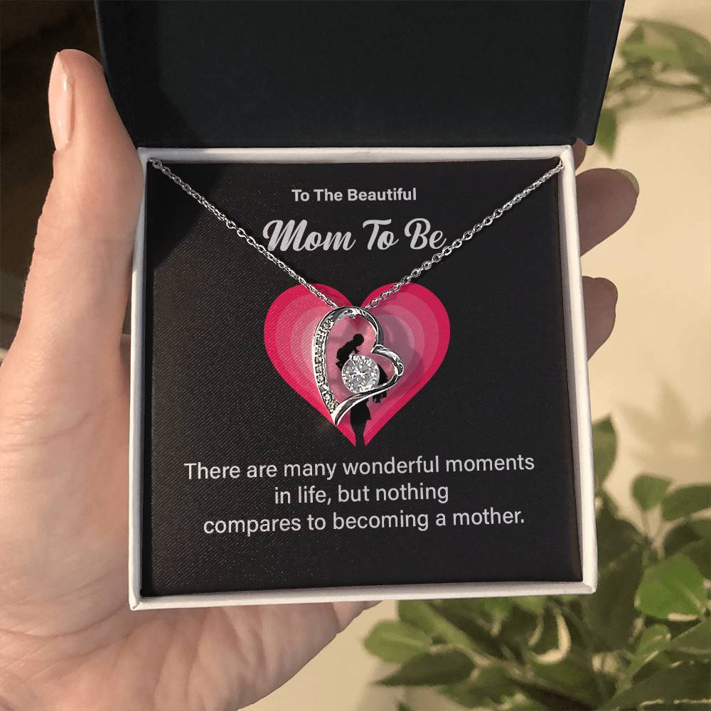 To The Beautiful Mom-to-be, Heartfelt Necklace For Her Elegant Jewelry For A Mom-to-be Thoughtful Necklace For Love And Support Sweet Pendant For A New Mom Elegant Pendant For A Mom’s Heart Thank You Gift For Motherhood Loving Message Necklace For Hope