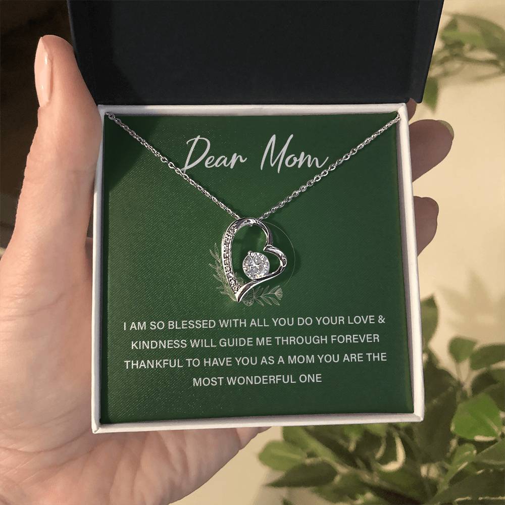 Dear Mom Blessed To Have You Necklace Love You Mom Necklace Best Mom Ever Necklace Eternal Bond With Mom Necklace Meaning Thoughtful Gift For Mindful Gift For Mom Necklace For Family Bond Dear Mom Necklace Gift