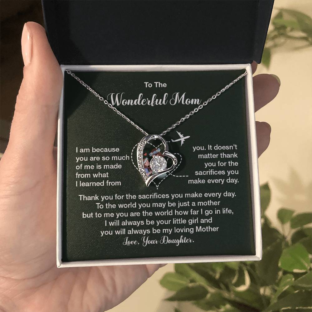 To The Wonderful Mom, Elegant Jewelry For A Mother’s Day Gift Thoughtful Necklace Sweet Gift For A Special Woman Loving Pendant Elegant Pendant For A Mother’s Bond Heartfelt Necklace For Family Bond Beautiful Necklace For A Special Connection